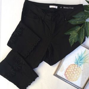 LC Laura Conrad Skinny Crop Black Jeans Size 4